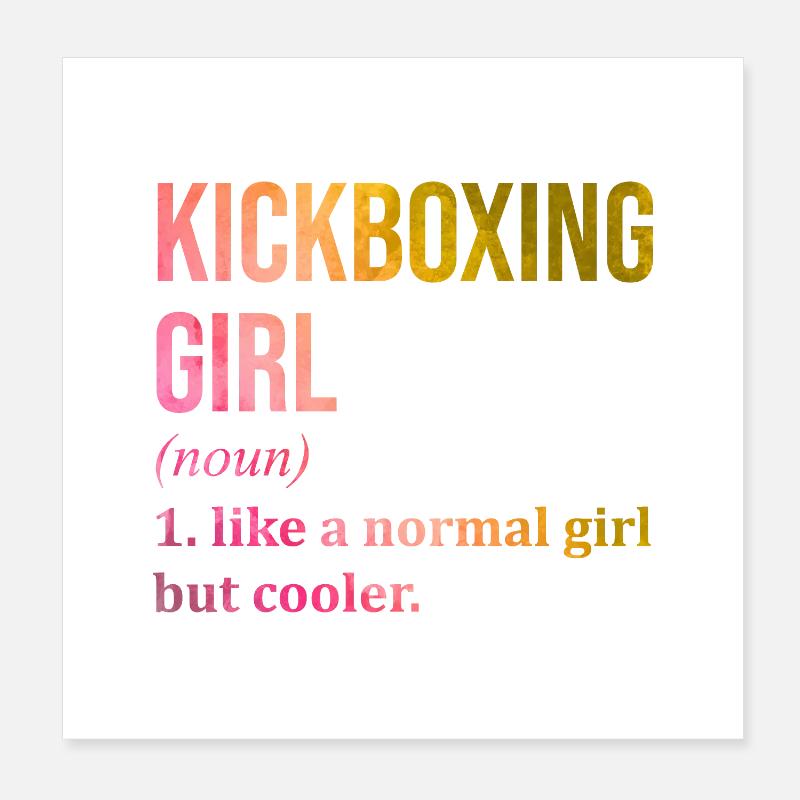 Kickboxeur Poster 20 x 20 cm