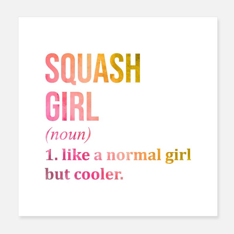 Squash Poster 8" x 8" (20x20 cm)