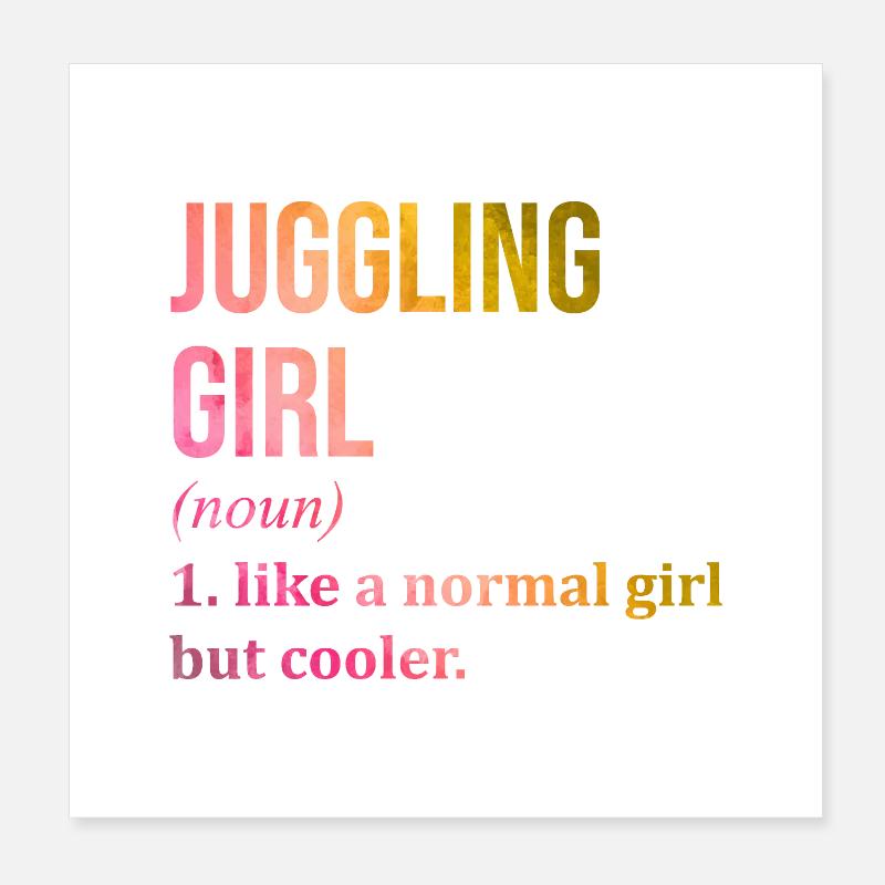Jongleur Poster 20x20 cm