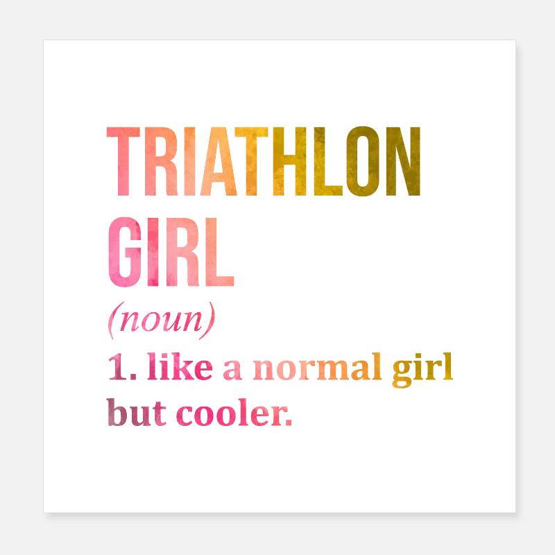 Triathlon Poster 8" x 8" (20x20 cm)