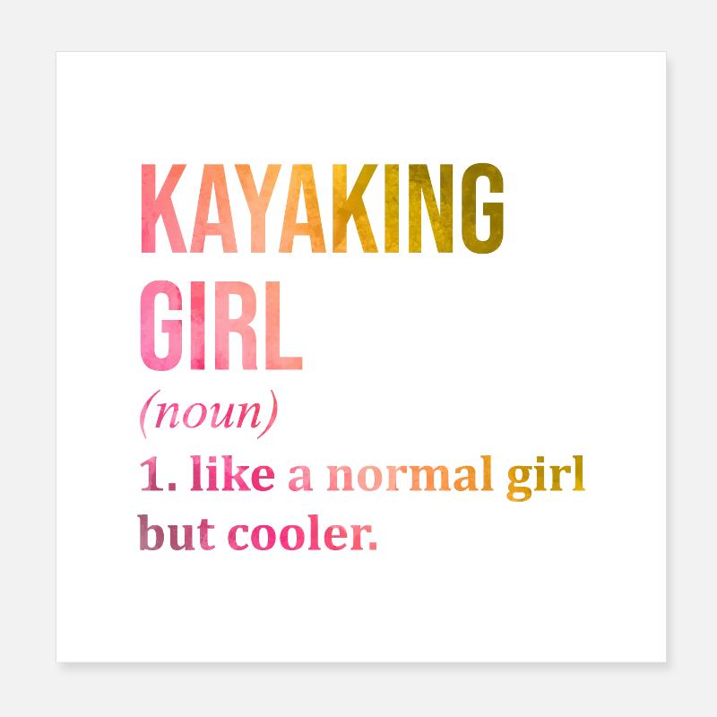 Kayak Poster 20 x 20 cm
