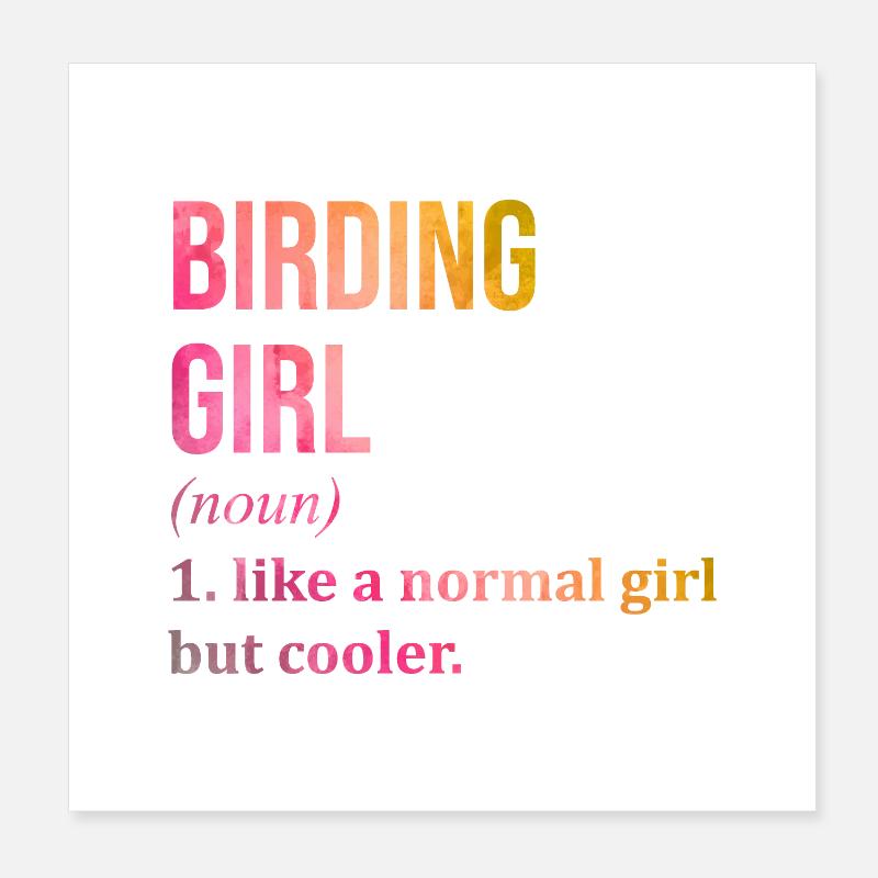 Birder Poster 20 x 20 cm