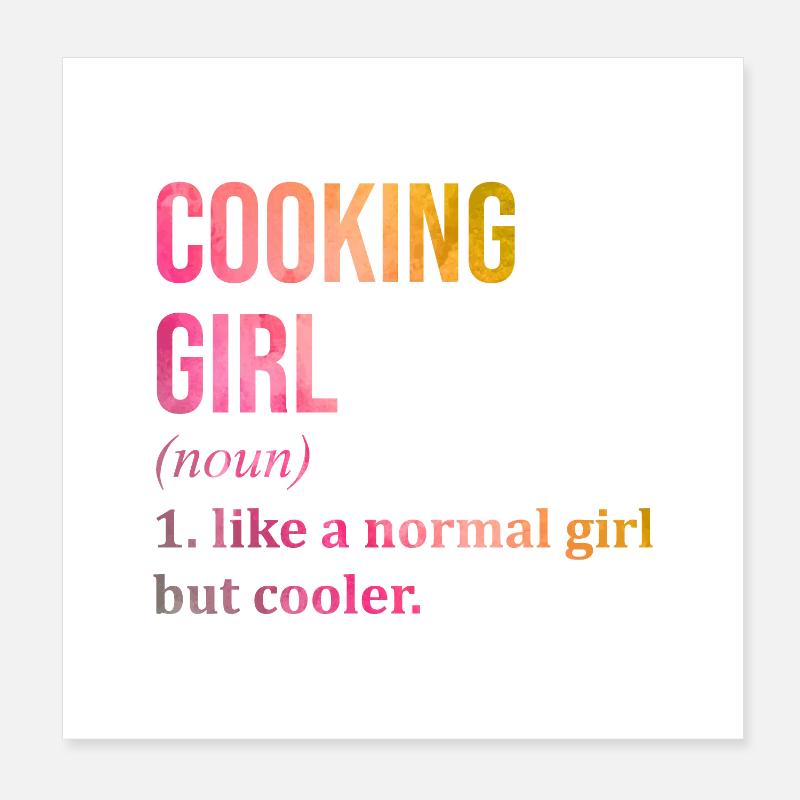 Kochen Poster 20x20 cm