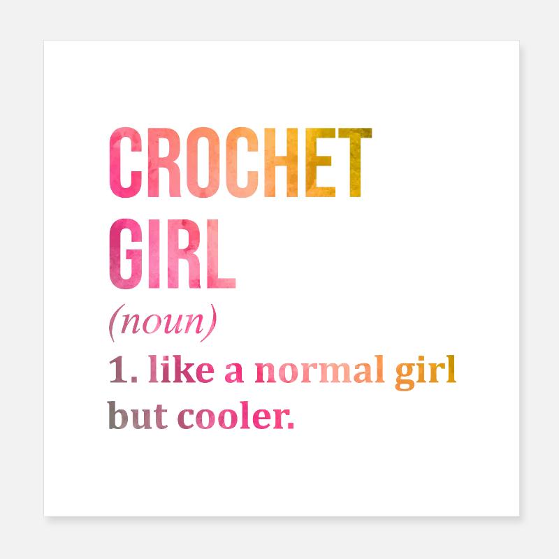 Häkeln Poster 20x20 cm