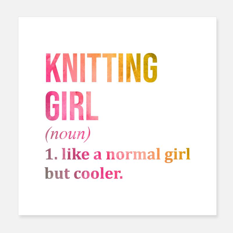 Knitting Poster 8" x 8" (20x20 cm)