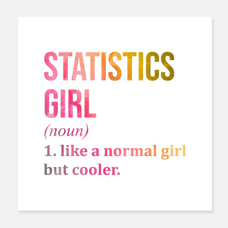 Statistics Poster 8" x 8" (20x20 cm)