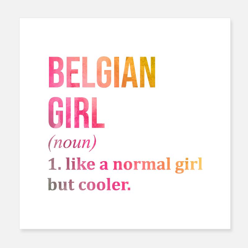 Belgique Poster 20 x 20 cm