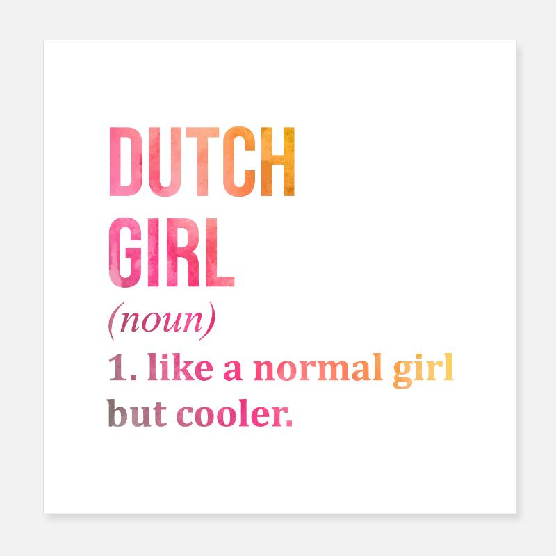 Dutch Poster 8" x 8" (20x20 cm)
