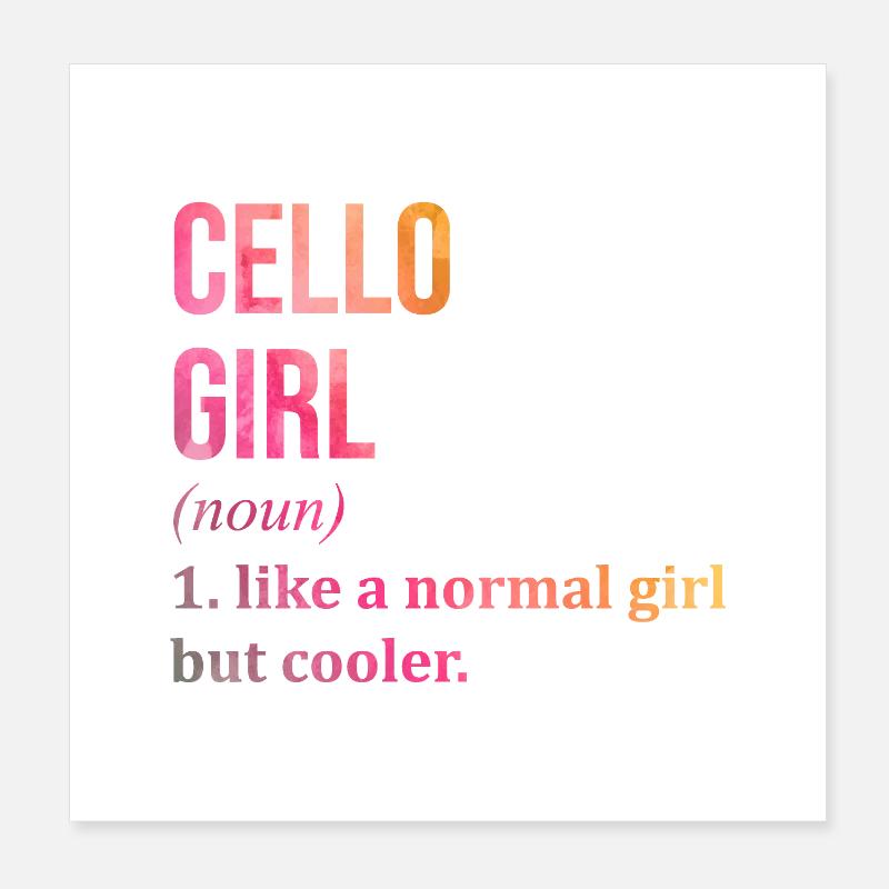 Cello Poster 20x20 cm