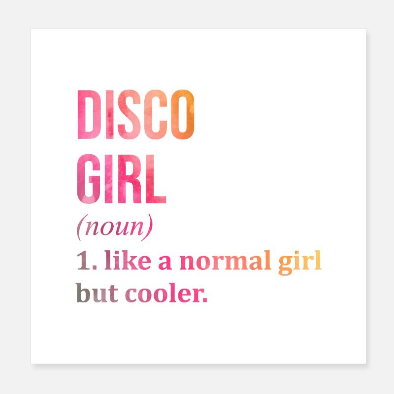 Disco Poster 8" x 8" (20x20 cm)