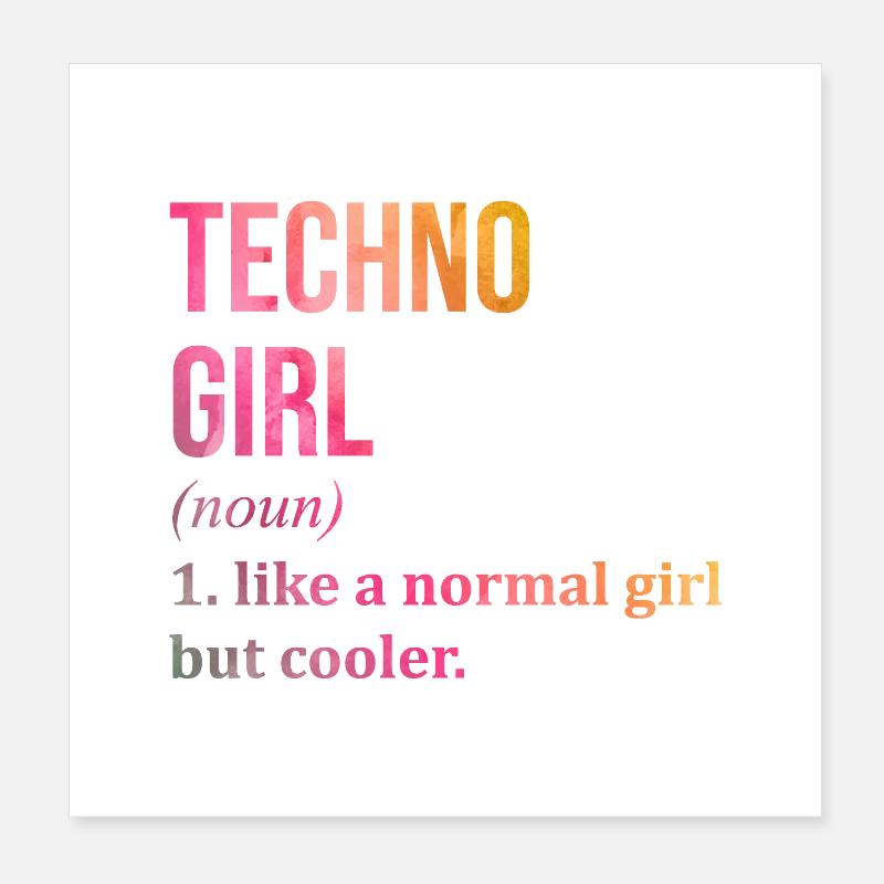 techno Poster 20 x 20 cm