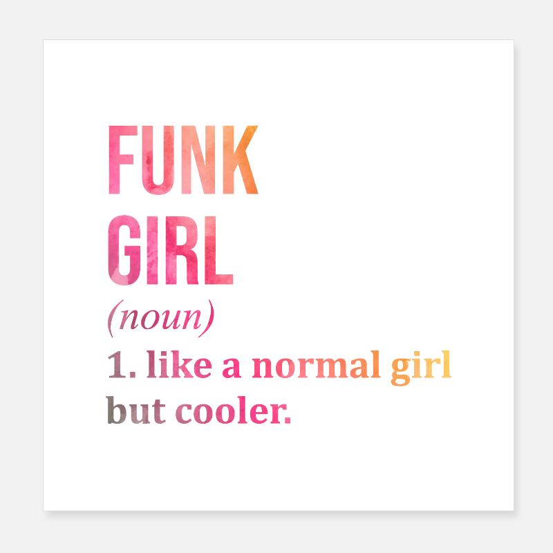 Funk - Poster 20x20 cm - Weiß
