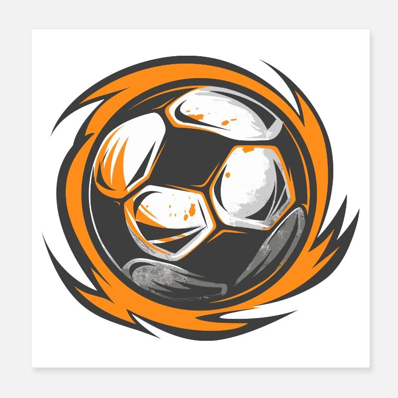 Fußball Illustration Poster 20x20 cm