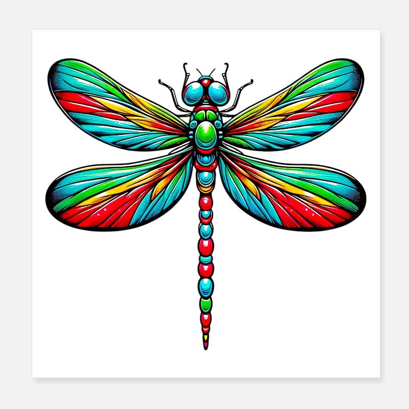 Libellule Poster 20 x 20 cm