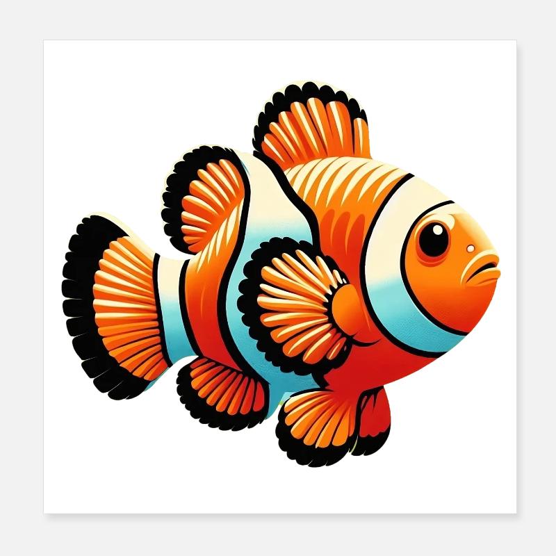 Clownfische Poster 20x20 cm