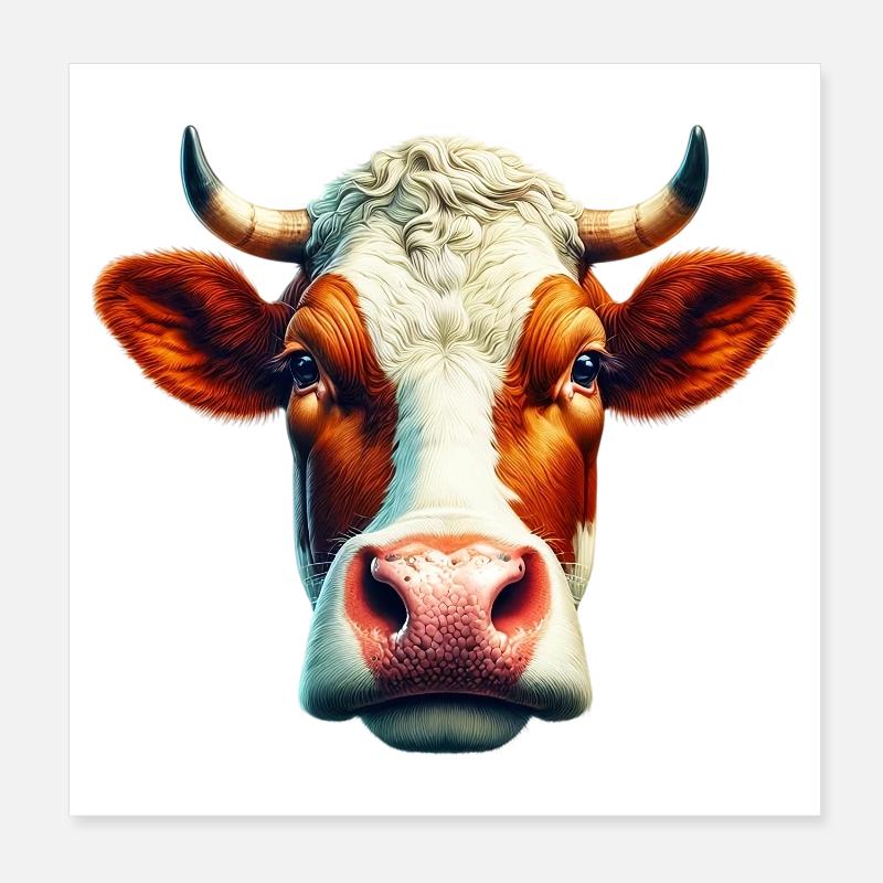 Vache Poster 20 x 20 cm