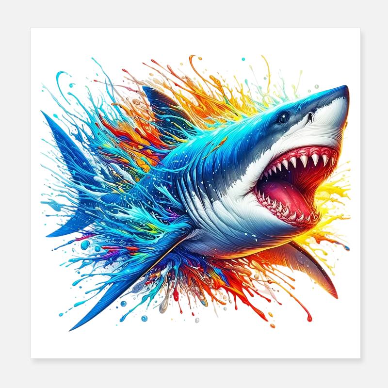 Requin Poster 20 x 20 cm