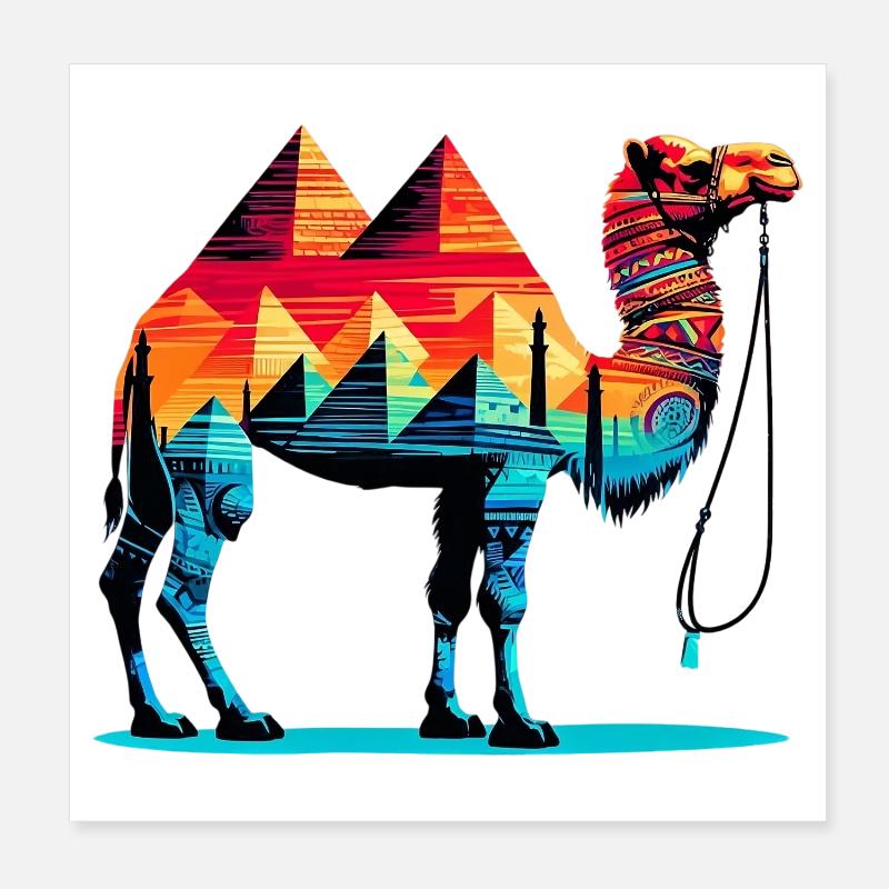 Chameau Poster 20 x 20 cm