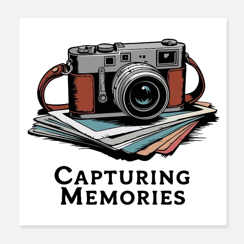 Vintage Camera Design for Creatives Poster 8" x 8" (20x20 cm)