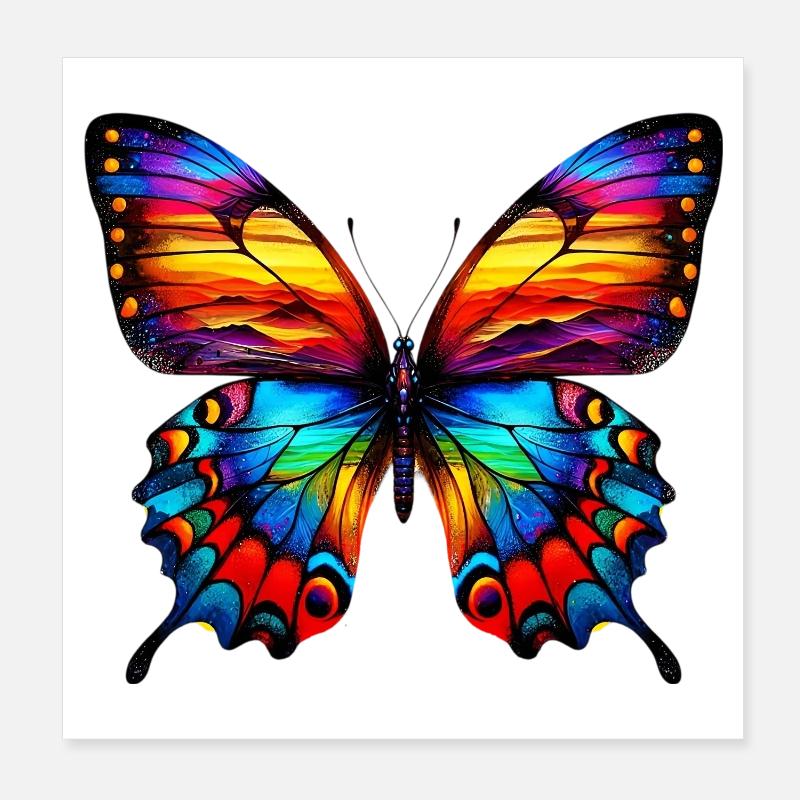 Papillon Poster 20 x 20 cm