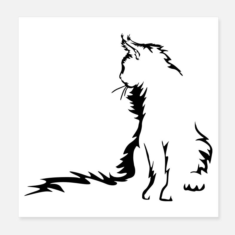 Maine Coon Cat Poster 8" x 8" (20x20 cm)