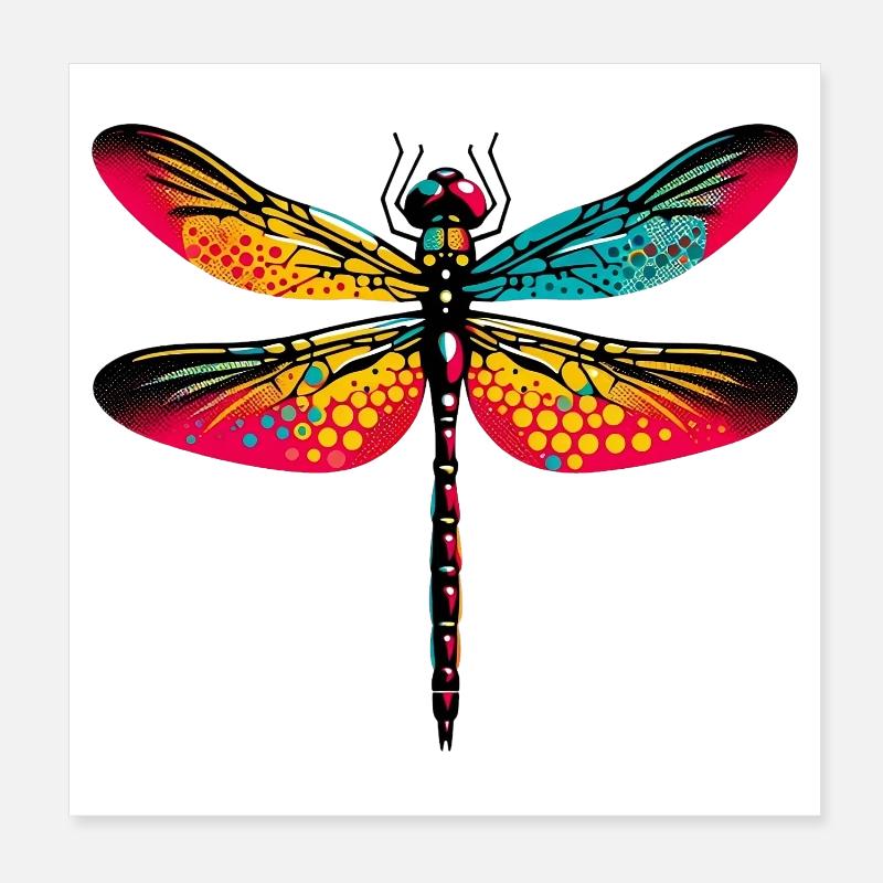 Libellule Poster 20 x 20 cm