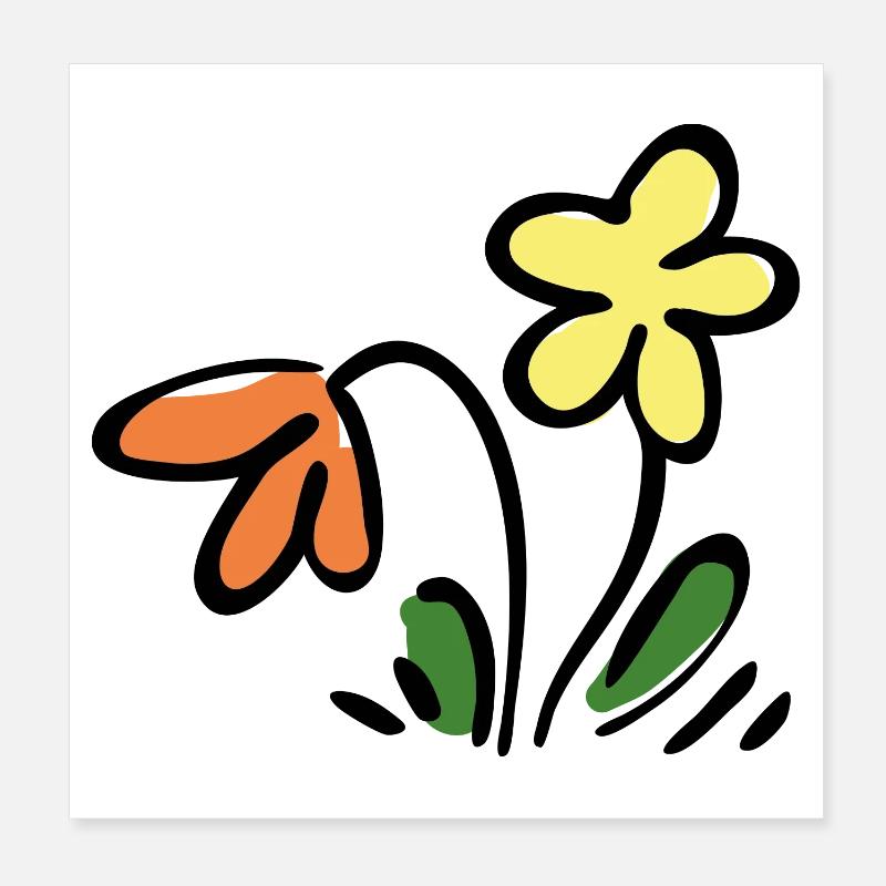Fleur Poster 20 x 20 cm