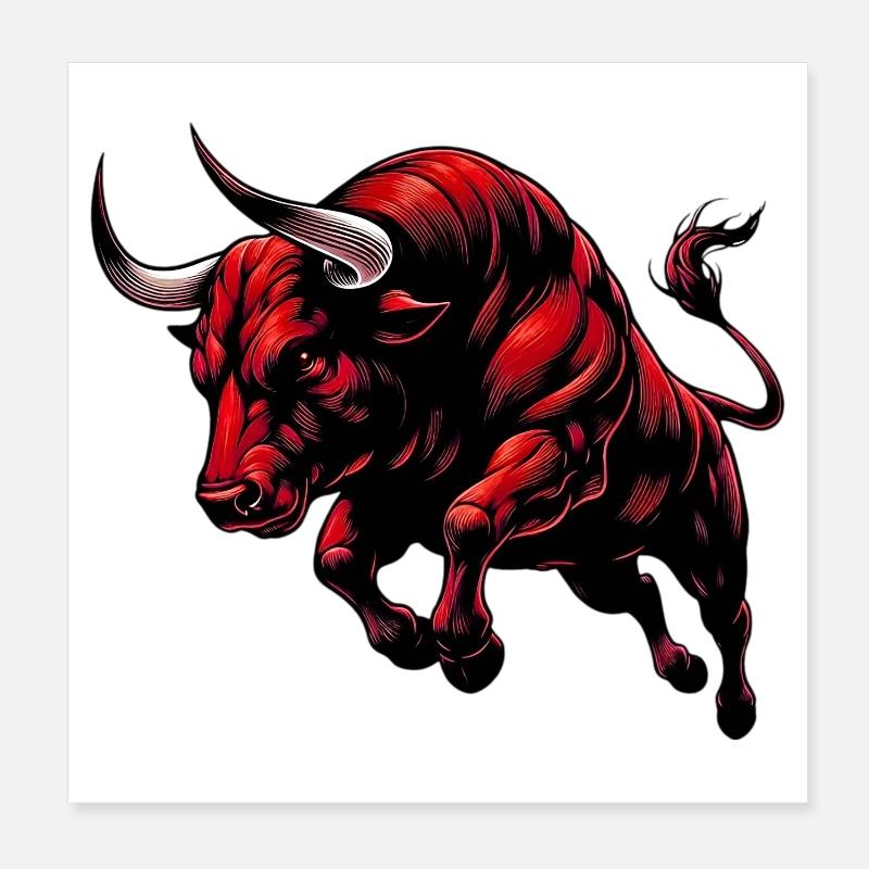 Taureau Poster 20 x 20 cm