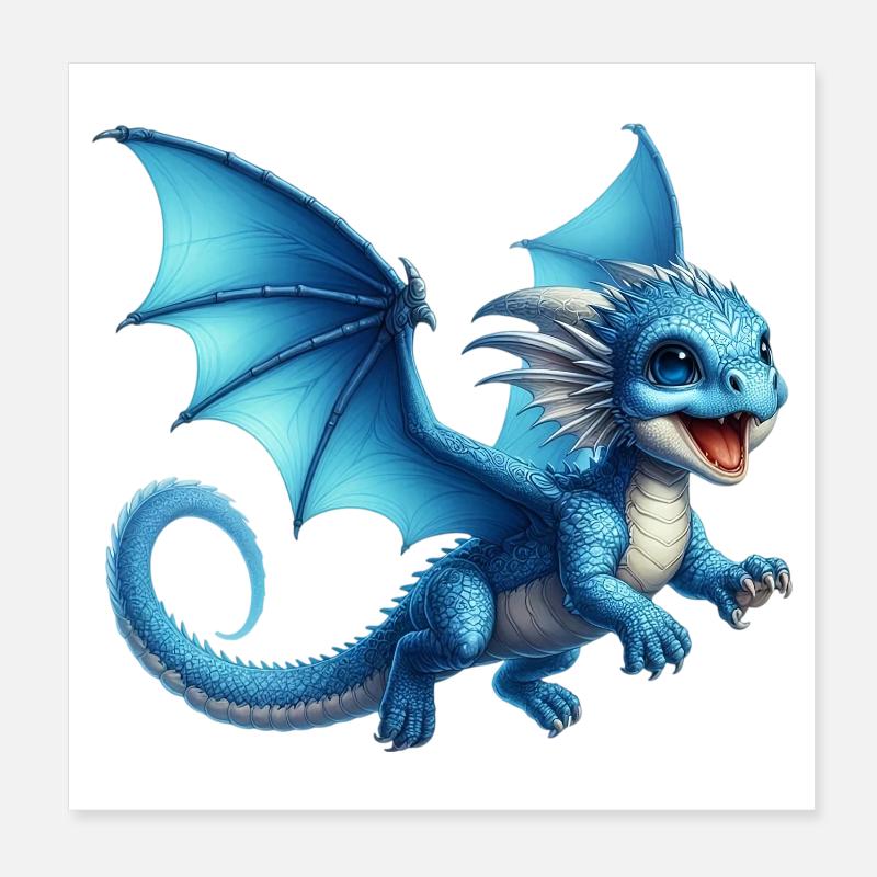 Dragon Poster 8" x 8" (20x20 cm)