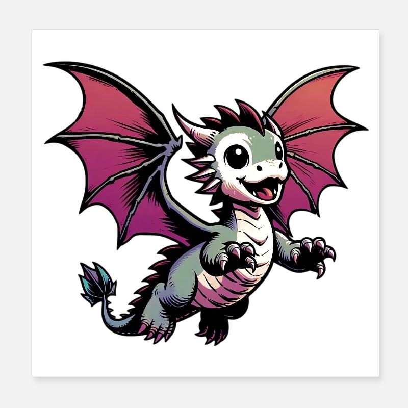 Dragon Poster 20 x 20 cm