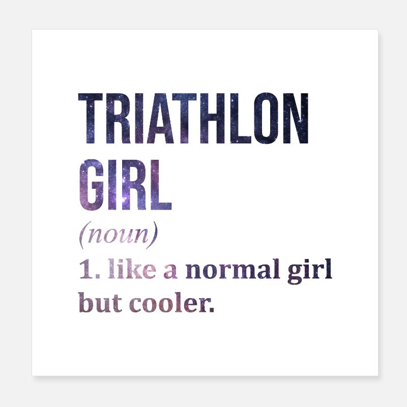 Triathlon Poster 20x20 cm