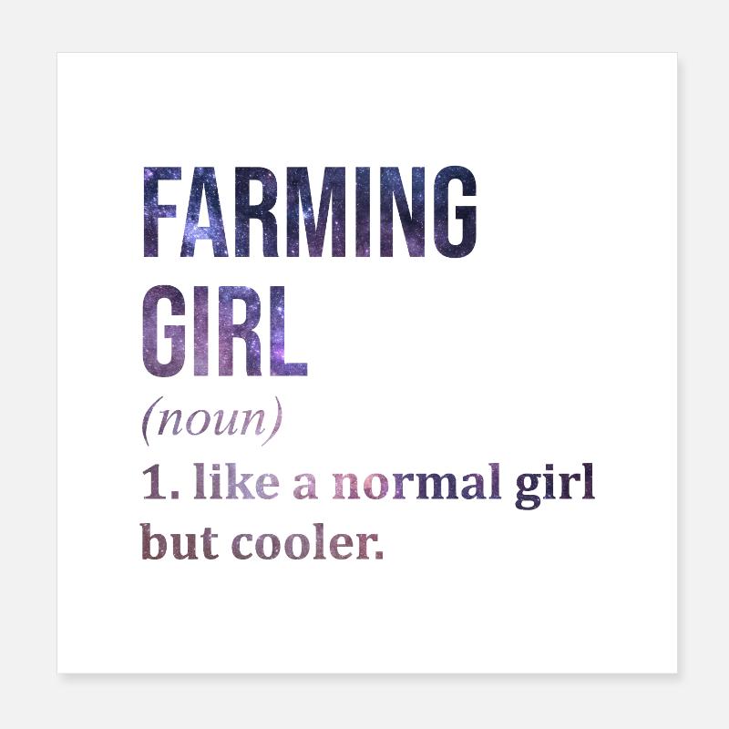 Farming Poster 8" x 8" (20x20 cm)