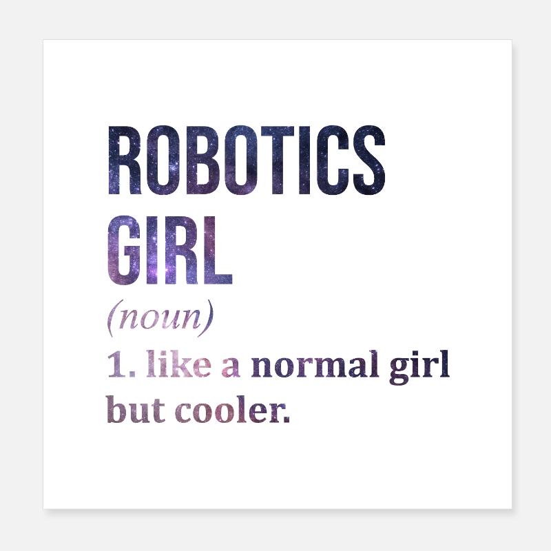 Robotics Robotics Robotics Poster 8" x 8" (20x20 cm)
