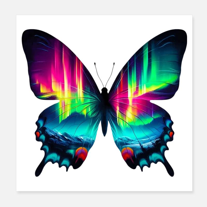Butterfly Poster 8" x 8" (20x20 cm)