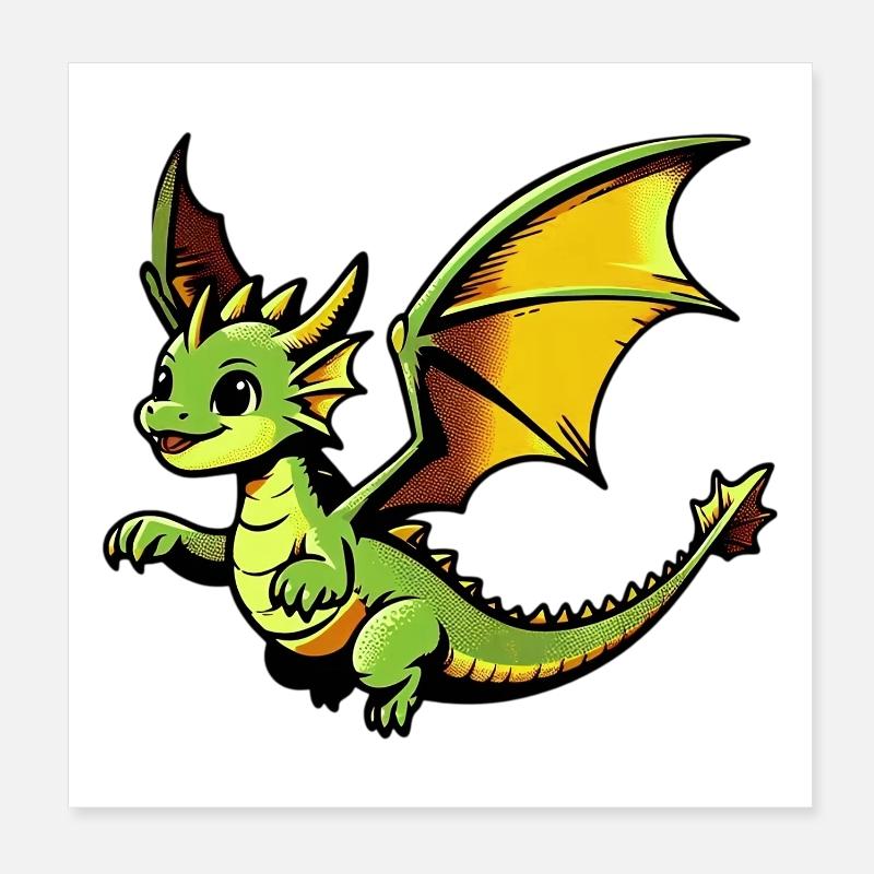 Dragon Poster 20 x 20 cm