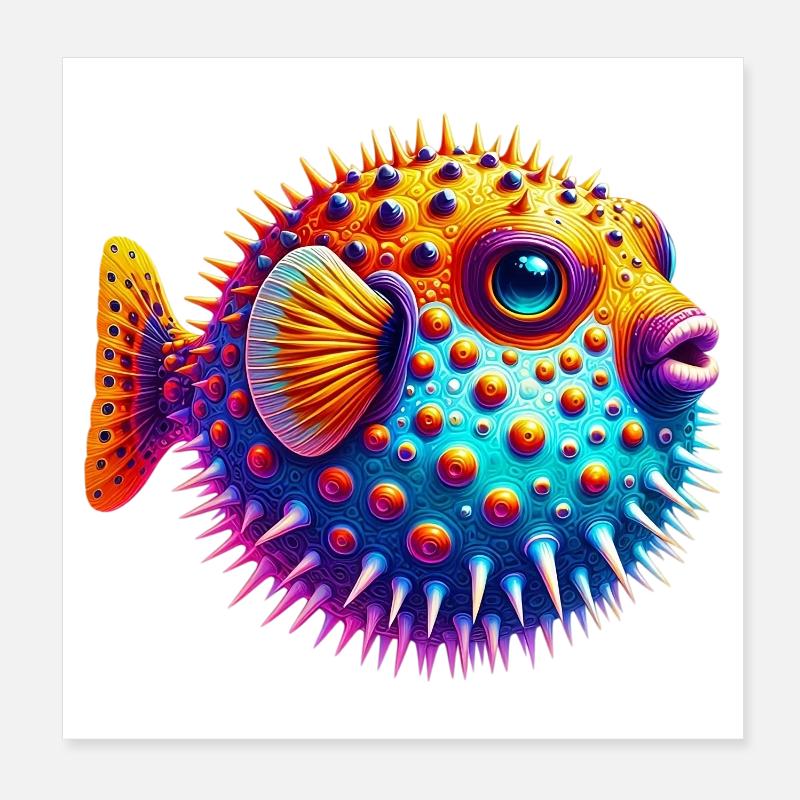 Blowfish Poster 20 x 20 cm