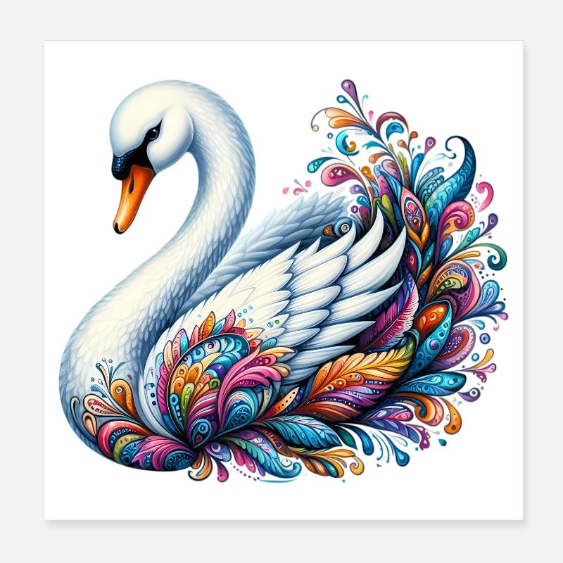 Cygne Poster 20 x 20 cm