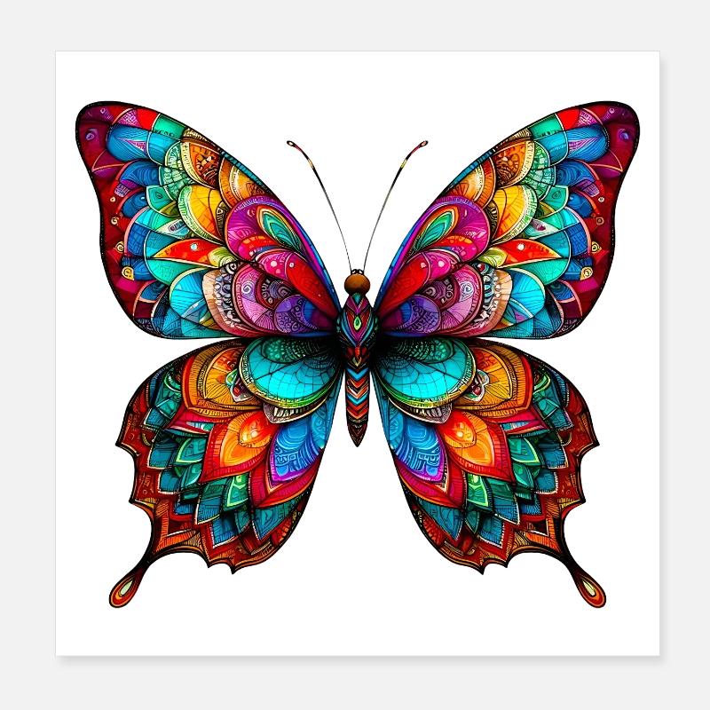 Papillon Poster 20 x 20 cm