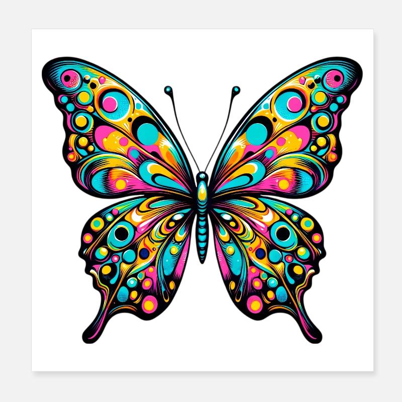 Papillon Poster 20 x 20 cm
