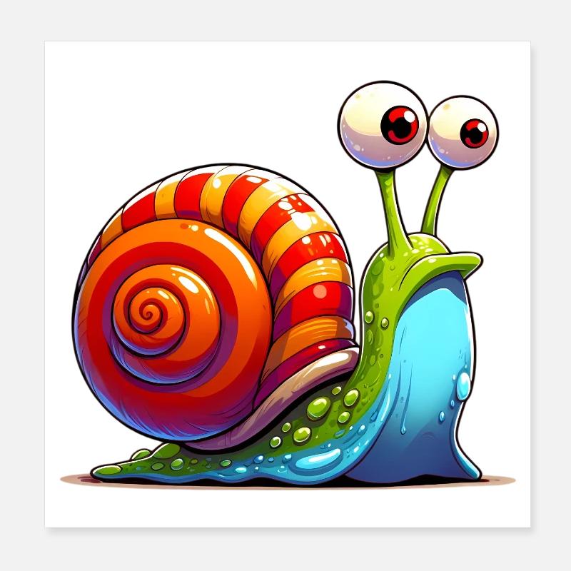 Escargot Poster 20 x 20 cm