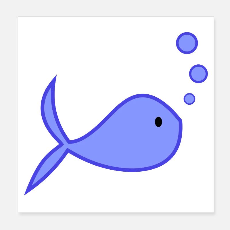 POISSON. MEMOIRE. SARDINE. POISSON D'AVRIL. MER Poster 20 x 20 cm