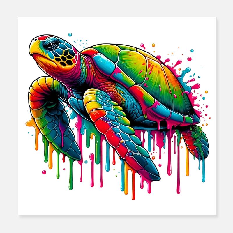 Tortue Poster 20 x 20 cm