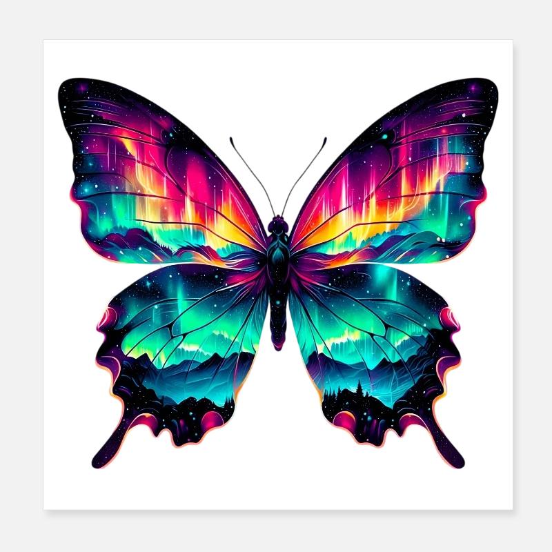 Papillon Poster 20 x 20 cm