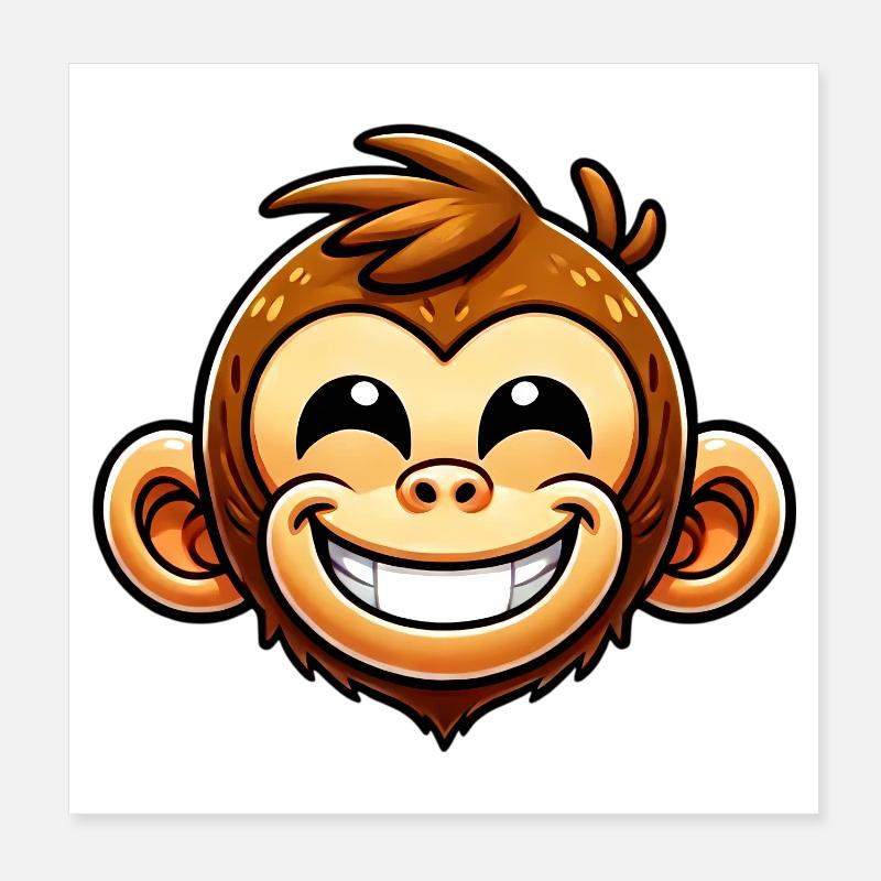 Singe Poster 20 x 20 cm