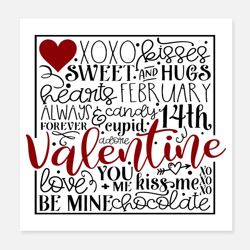 Saint-Valentin Poster 20 x 20 cm