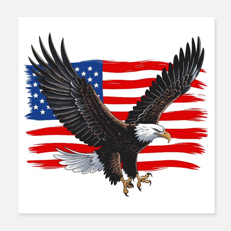 United States Poster 8" x 8" (20x20 cm)