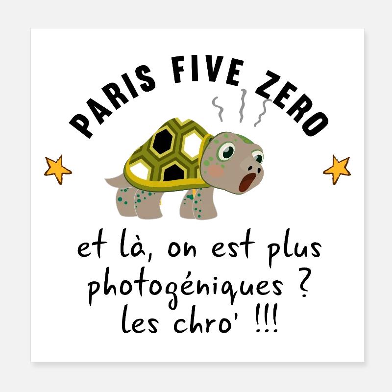 Paris_five_zero - Poster 20x20 cm - Weiß