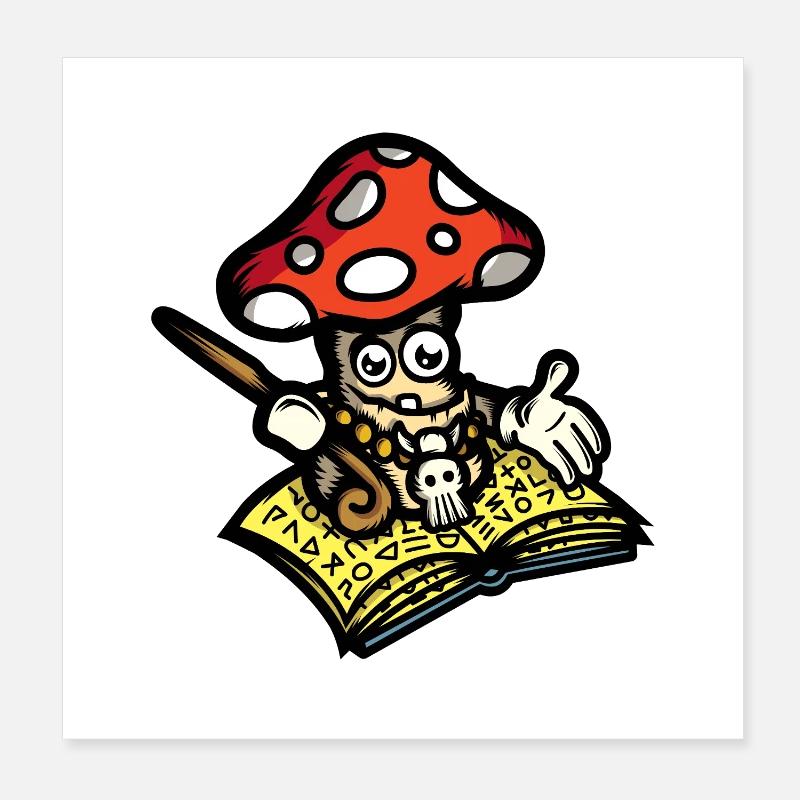 Champignon Mage Poster 20 x 20 cm