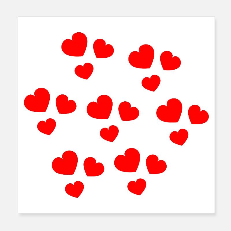 Abstract hearts for romantic occasions Poster 8" x 8" (20x20 cm)
