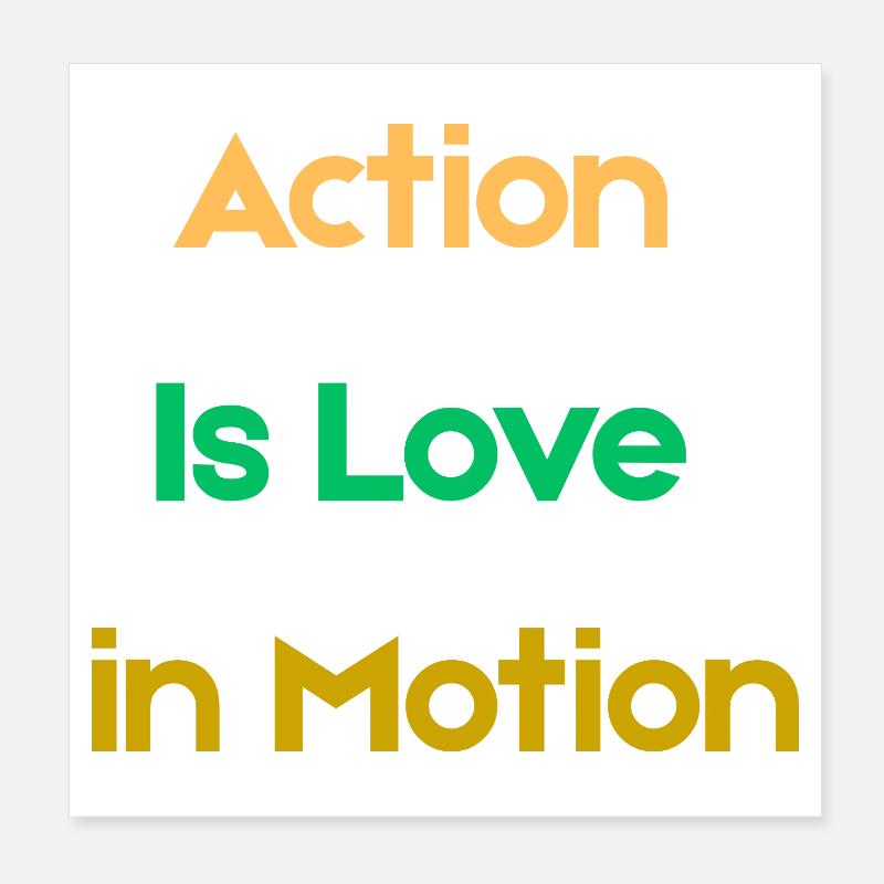 Action_Is_Love_in_Motion Poster 20 x 20 cm